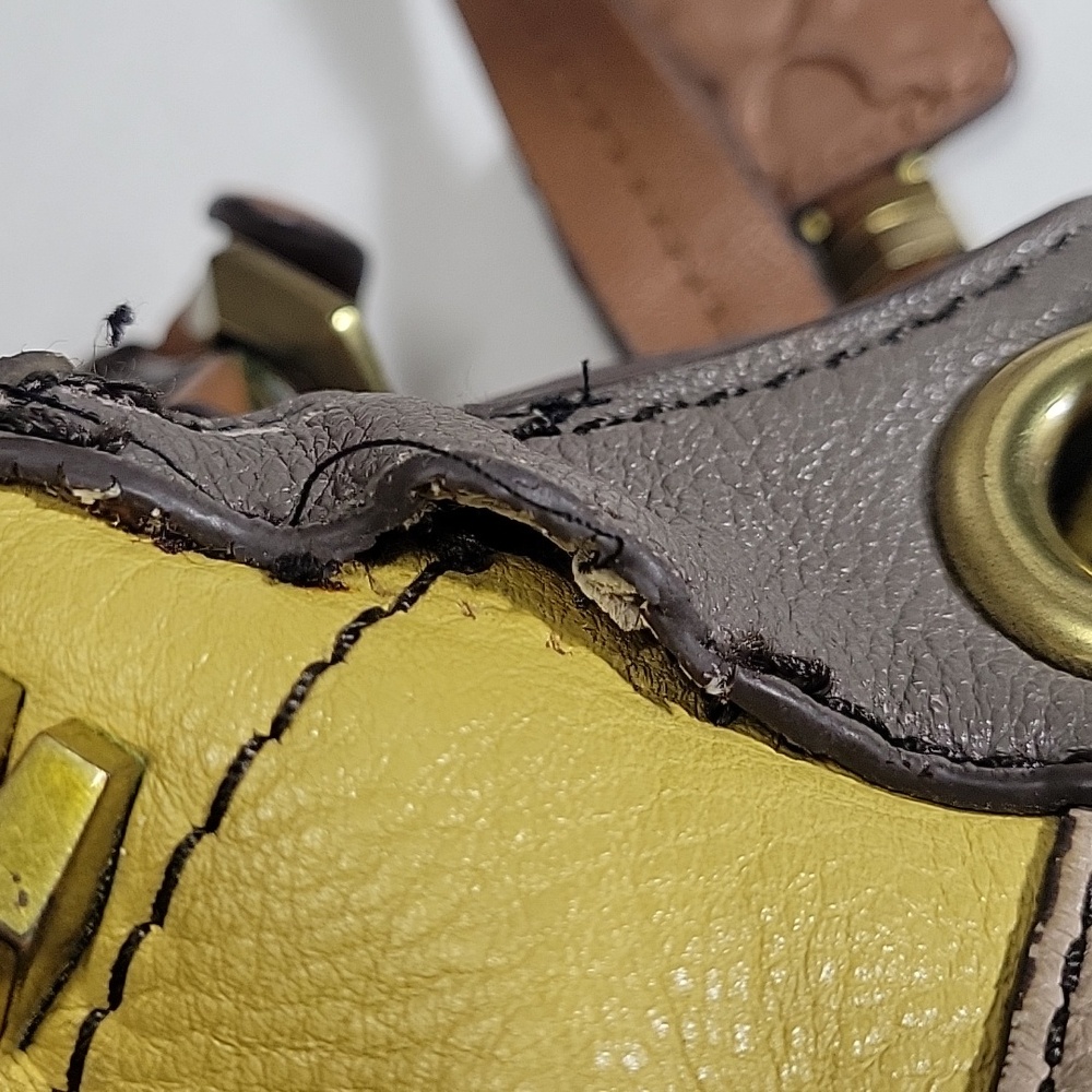 OrYANY Yellow and Tan Leather Bag - Picture 12 of 16